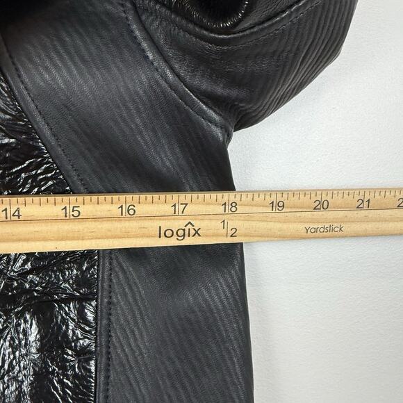 Helmut Lang Reversible Dual Leather Biker Jacket P XS Blue Black Grunge Zip Edge - Picture 15 of 16